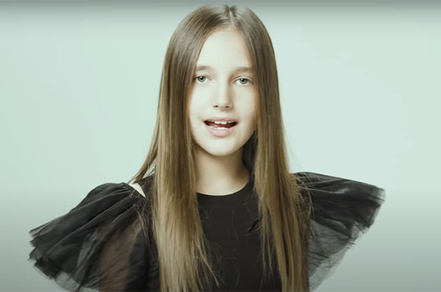 Kristina Orbakaite's nine-year-old daughter Klavdia starred in her new video