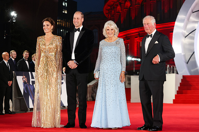 Kate Middleton and Prince William attend the world premiere of James Bond's No Time to Die in London