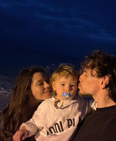 Sergei Polunin and Elena Ilinykh with their son Mir are resting in Mauritius